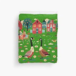 Life is better with Geese duvet cover