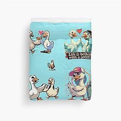 Life Is Better With Geese Duvet