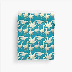 World's Silliest Gaggle of Geese Duvet Cover