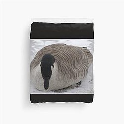 Canada Geese in Winter Duvet Cover