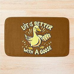 Life Is Better with Geese Bath Mat