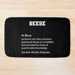 Geese Definition, Funny Geese Quote, Cool Gift for Geese Lover Bath Mat