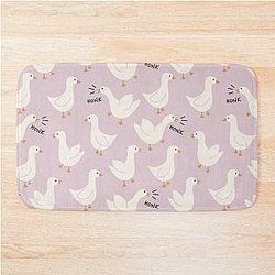 Honk geese - dusty lilac Bath Mat