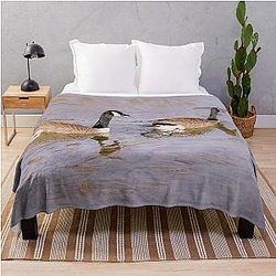 Canada Geese in Winter Throw Blanket is a blanket Throw