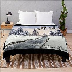 Season's Geese Throw Blanket