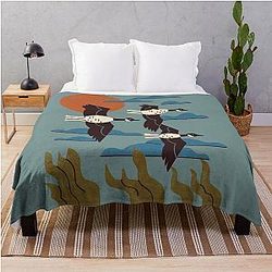 Geese Flying South Throw Blanket