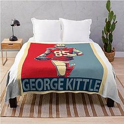 George Kittle Road to Legend Throw Blanket