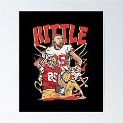 George Kittle Cartoon San Francisco Football Poster