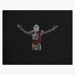 Neon George Kittle 85 Celebration Jigsaw Puzzle