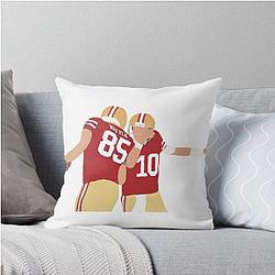 Jimmy G and George Kittle Throw Pillow