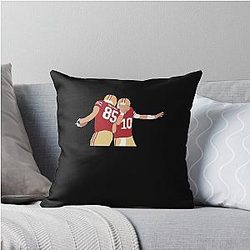jimmy g and george kittle throw pillow
