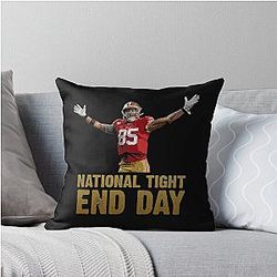 George Kittle National Football End Day Throw Pillow