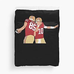 jimmy g and george kittle duvet cover
