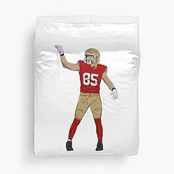 George Kittle Celebration Duvet Cover