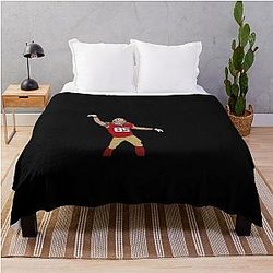 George Kittle Sticker Throw Blanket