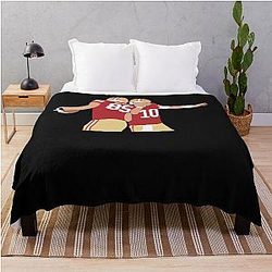 Jimmy G and George Kittle Throw Blanket