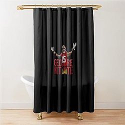 George Kittle Pullover Hoodie Shower Curtain