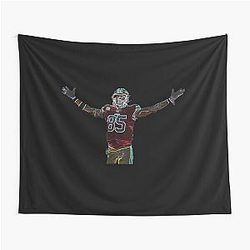 Neon George Kittle 85 Celebration Tapestry