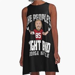 George Kittle Carton for San Francisco 49ers Fans Essential A-Line Dress