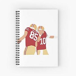 Jimmy G and George Kittle Spiral Notebook