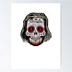 George Kittle Sugar Skull Poster
