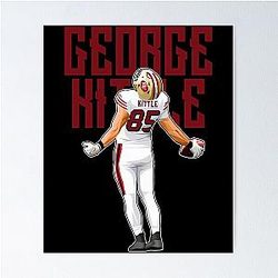 George Kittle Celebrates Touchdown 85 Poster