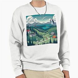 Studio Ghibli Landscape Pullover Sweat shirt