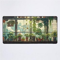Ghibli Room with Plants in the Desk Mat