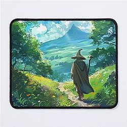 Unexpected Journey - Ghibli Fantasy Art - Hobbit Landscape Illustration Mouse Pad