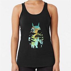 Studio Ghibli, Totoro, Spirited Away, Castle in the Sky Racerback Tank Top