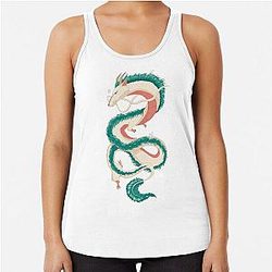 Haku dragon Spirited Away Ghibli Racerback Tank Top