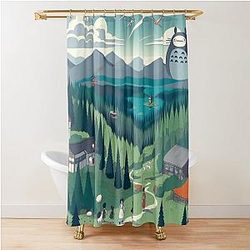Studio Ghibli Landscape Shower Curtain