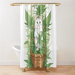 Studio Ghibli cat Shower Curtain