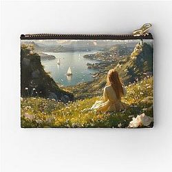 Ghibli Style Valley Zipper Pouch