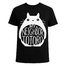 Studio Ghibli Totoro Anime Cartoon My Neighbor Totoro T-Shirt (US, Alpha, Large, 5X-Large, Yellow)