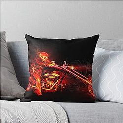 Ghost Rider Theme Design Throw Pillow