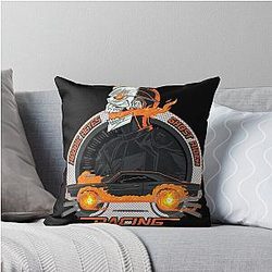 Robbie Reyes Ghost Rider Racing Throw Pillow
