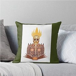 Day of the Dead Ghost Rider Throw Pillow
