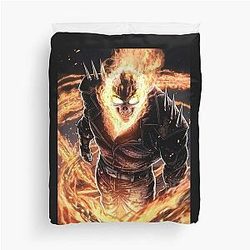 Ghost Rider Burning Theme Duvet Cover