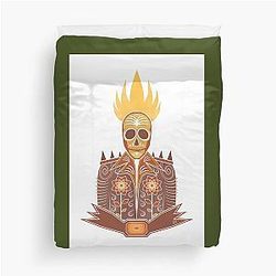 Day of the Dead Ghost Rider Duvet Cover