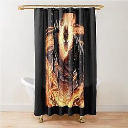 Ghost Rider Burning Shower Curtain