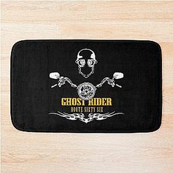 Ghost Rider USA Route 66 Harley Chopper Bath Mat