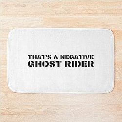 That's a negative ghost rider quote bath mat in air force font