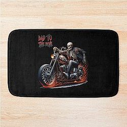 Skull Ghost Rider on Fire Bath Mat