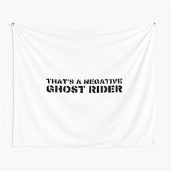 That's a ghost rider quote in air force font tapestry