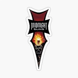 Johnny Ghost Rider Midnight Suns Logo Sticker
