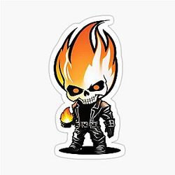 Chibi Ghost Rider Sticker