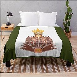 Day of the Dead Ghost Rider Throw Blanket