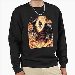 Ghost Rider Burning Theme Pullover Hooded Sweatshirt