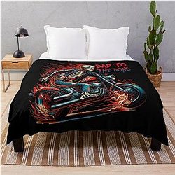 Skull Ghost Rider t-shirt Throw Blanket